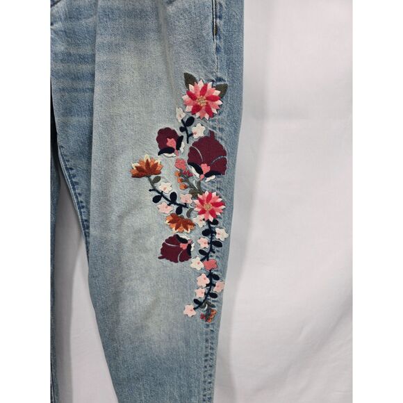 Distressed Embroidered Abercrombie Fitch Ames Low Rise Slim Boyfriend Jeans 29/8 - Picture 3 of 9